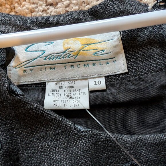 NWT Vintage Santa Fe by Jim Tremblay dress size 10 Navy - Picture 7 of 8